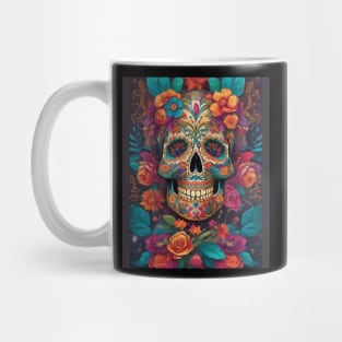 Vibrant Mexican Celebration: Sugar Skull Art Mug